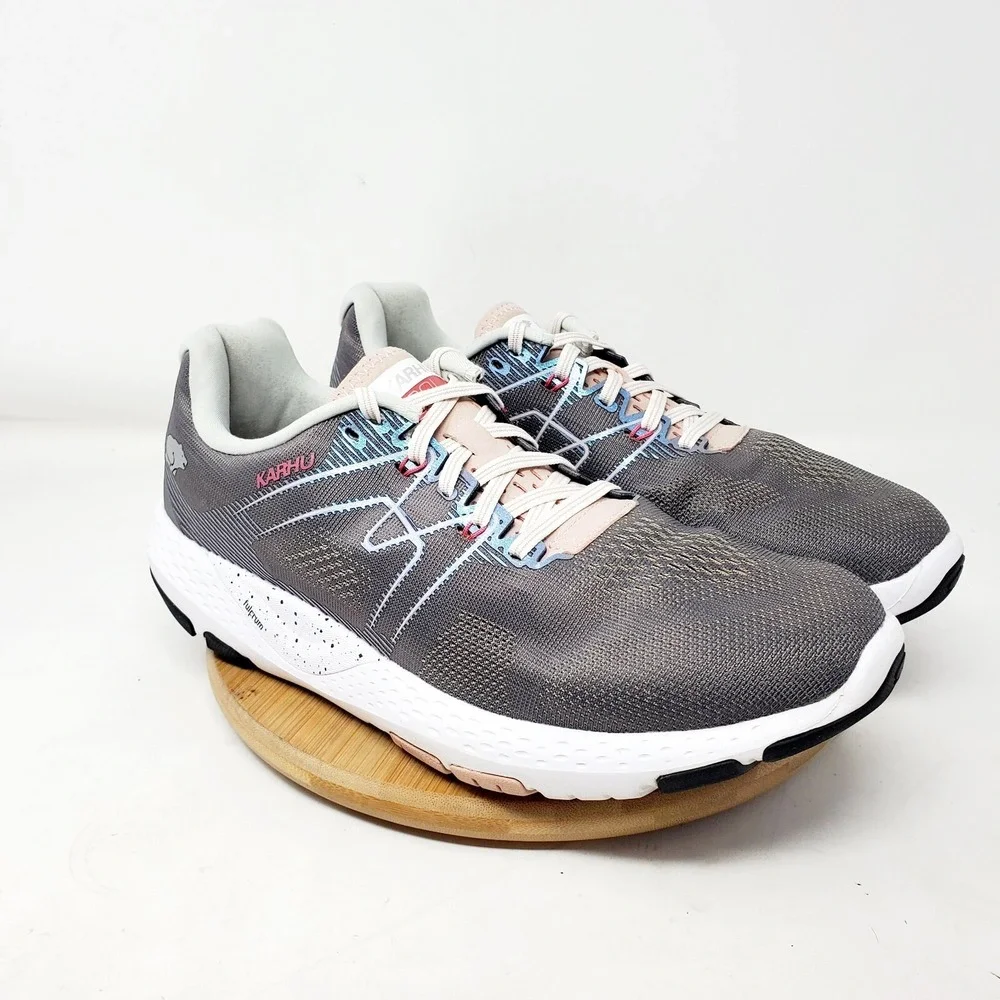 Karhu Running Shoes Womens 10.5 Ikoni Ortix Grey‎ Lace Up Athletic Sneaker
